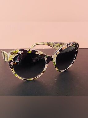Dolce & Gabbana Authentic Sunglasses - Black/Yellow/Green Floral
